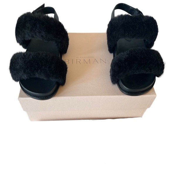 Banana Republic Alexandre Birman Shearling and Leather Sandal Size 38.5 (8.5 US) - Picture 5 of 7